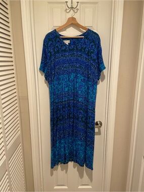 Vintage Anna Maxwell blue dress